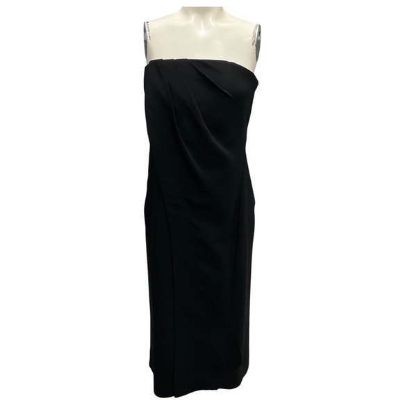 ANINE BING BLACK HALLE STRAPLESS CREPE DRESS - Picture 1 of 6